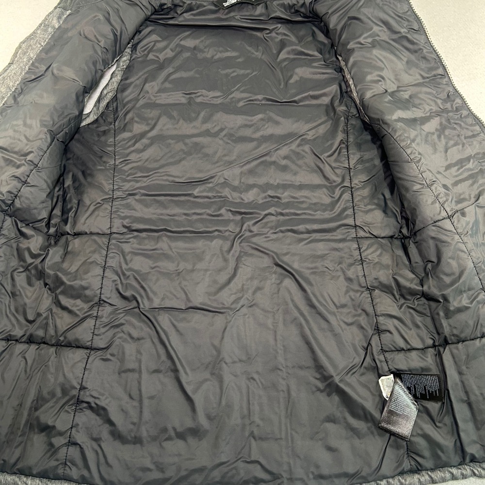 The North Face Puffer Vest Women XS Grey Heathered Insulated Full Zip - Picture 5 of 8